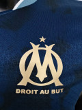 24/25 Marseille  Away Player Version Soccer Jersey(Print all Sponsor)前后广告