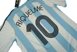 2006 Argentina Home Long Sleeve Retro Soccer Jersey
