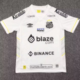 23/24 Santos FC Home Fans Soccer Jersey (Print All Sponsor) 带全广告