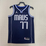 22/23 Dallas Mavericks DONCIC #77 Blue Top Quality Hot Pressing NBA Jersey (Trapeze Edition)