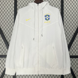 2004 Brazil White Windbreaker(连帽）