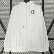 2004 Brazil White Windbreaker(连帽）