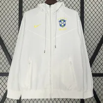 2004 Brazil White Windbreaker(连帽）