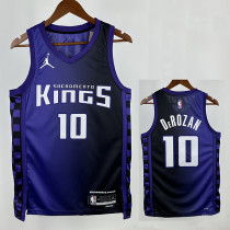 23/24 Kings DeROZAN #10 Purple Flying Man Top Quality Hot Pressing NBA Jersey飞人版