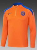 24/25 Netherlands Orange Half Pull Tracksuit  (半拉链)
