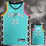 22/23 Sa Spurs GINOBILI #20 Blue City Edition Top Quality Hot Pressing NBA Jersey