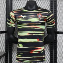 25/26 Portugal Green Black  Player Version Training shirts