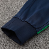 24/25 Italy Royal Blue Hooded  Half Pull Tracksuit(Add Fluff)  (半拉链、加绒F597)