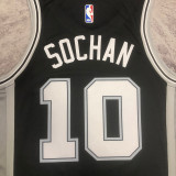 22/23 SA Spurs SOCHAN #10 Black Top Quality Hot Pressing NBA Jersey