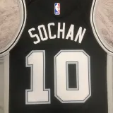 22/23 SA Spurs SOCHAN #10 Black Top Quality Hot Pressing NBA Jersey