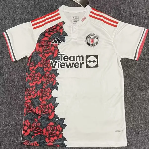 25/26 Man Utd Rose WhiteSpecial Edition  Fans Soccer Jersey