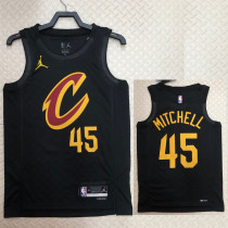 22/23 Cleveland Cavaliers MITCHELL #45 Black Top Quality Hot Pressing NBA Jersey (Trapeze Edition)