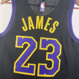 23/24 LAKERS JAMES #23 Black City Edition Top Quality Hot Pressing NBA Jersey