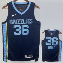 22/23 GRIZZLIES SMART #36 Dark Blue Top Quality Hot Pressing NBA Jersey