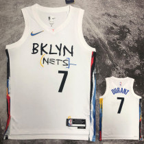 22/23 NETS DURANT #7 White City Edition Top Quality Hot Pressing NBA Jersey