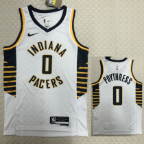 22/23 Indiana Pacers POYTHRESS #0 White Top Quality Hot Pressing NBA Jersey