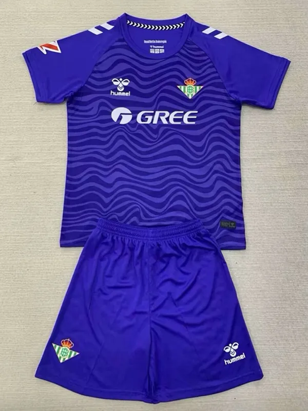 24/25  Real Betis Purple Goalkeeper  Kids Soccer Jersey