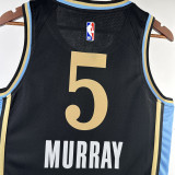 23/24 Hawks MURRAY #5 Black City Edition Top Quality Hot Pressing NBA Jersey