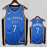 22/23 OKC Thunder HOLMGREN #7 Blue Top Quality Hot Pressing NBA Jersey