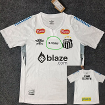 24/25 Santos FC Home Fans Soccer Jersey(Print All Sponsor)(新全广告、背上NVA~SRTE)