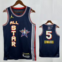 24/25 ALL-STAR EDWARDS #5 Royal Blue Top Quality Hot Pressing NBA Jersey