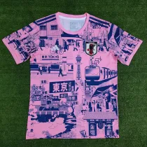 2024 Japan  Fashion Royal Blue Pink Edition Fans Soccer Jersey