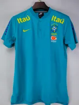 2021 Brazil Lake Blue  Retro Soccer Jersey