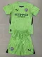24/25 Man City Green Goalkeeper Kids Soccer Jersey