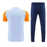25/26  RMA  White Blue (Yellow Sleeves) Polo Collar Pants Set