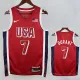 2024 Olympic Game USA DURANT # 7 Red Basketball Jersey