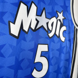 23/24 Magic BAANCHERO #5 Dark Blue Top Quality Hot Pressing NBA Jersey (Retro Logo)(V领)