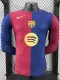 24/25 BAR Home Player Version Long Sleeve  Soccer Jersey('胸花'长袖）