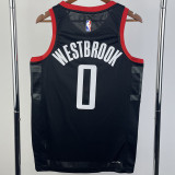 23/24 Rockets WESTBROOK #0 Black Top Quality Hot Pressing NBA Jersey (Trapeze Edition)飞人版