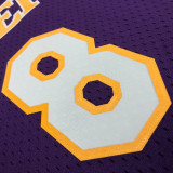 2001 LAKERS BRYANT #8 Purple Retro Top Quality Hot Pressing NBA Jersey(V领)