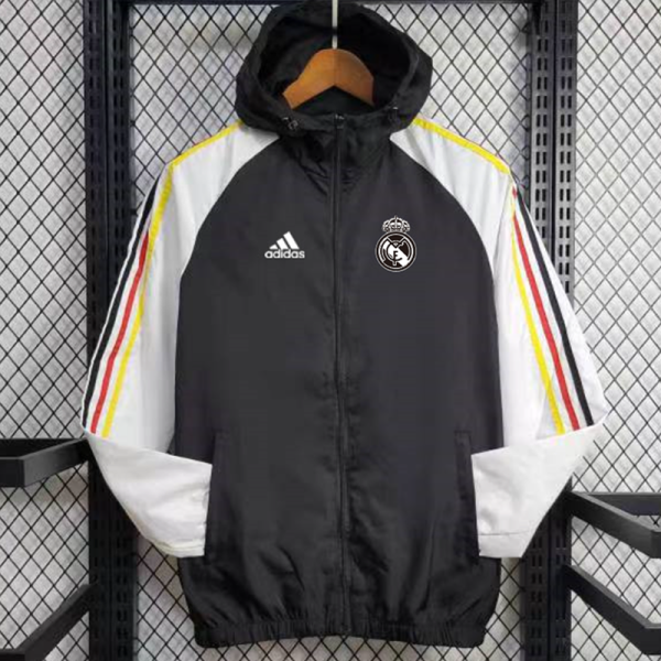 24/25 RMA Black & White Hooded Windbreaker(白袖）