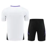 24/25 RMA White(Purple Shoulders) Training Short Suit(白色紫肩）