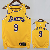 22/23 LAKERS BROWNIES # 9 Yellow Top Quality Hot Pressing NBA Jersey(圆领)