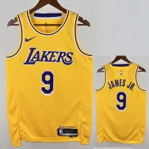 22/23 LAKERS BROWNIES # 9 Yellow Top Quality Hot Pressing NBA Jersey(圆领)