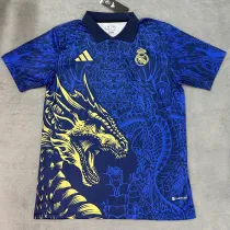 24/25 RMA  Blue Golden Dragon Special Edition Fans Soccer Jersey