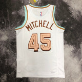 22/23 Cleveland Cavaliers MITCHELL #45 White City Edition Top Quality Hot Pressing NBA Jersey