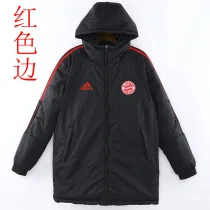 22/23 Bayern Black Hooded Cotton Coat Red Edge (红色边) 棉衣