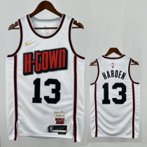 24/25 ROCKETS HARDEN #13White City Edition Home Top Quality Hot Pressing NBA Jersey