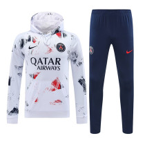 24/25 PSG White Graffiti Hooded  Tracksuit