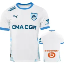 24/25 Marseille Home Fans Soccer Jersey(Print all Sponsor)前后广告