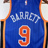 23/24 KNICKS BARRETT #9 Blue City Edition Top Quality Hot Pressing NBA Jersey