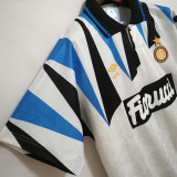 1991/1992 INT Away White Retro Soccer Jersey