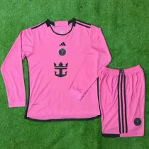 24/25 Inter Miami Home Kids Long Sleeve Soccer Jersey (童装长袖)