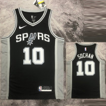 22/23 SA Spurs SOCHAN #10 Black Top Quality Hot Pressing NBA Jersey
