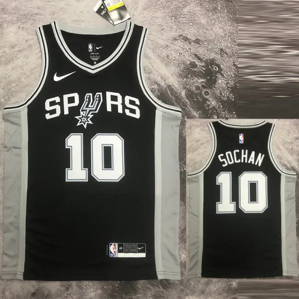 22/23 SA Spurs SOCHAN #10 Black Top Quality Hot Pressing NBA Jersey