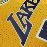 1997 LAKERS O’NEAL #34 Yellow Retro Top Quality Hot Pressing NBA Jersey(圆领)